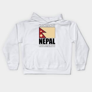 Flag of Nepal Kids Hoodie